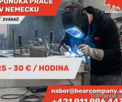 Ponuka práce – zváranie oceľových konštrukcií (25–30 €/h) DE